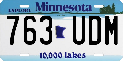 MN license plate 763UDM