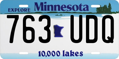 MN license plate 763UDQ
