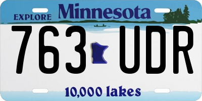 MN license plate 763UDR