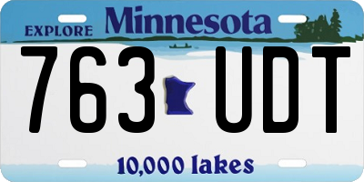 MN license plate 763UDT