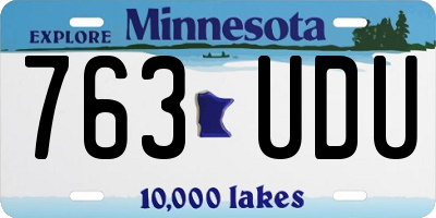 MN license plate 763UDU