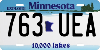 MN license plate 763UEA