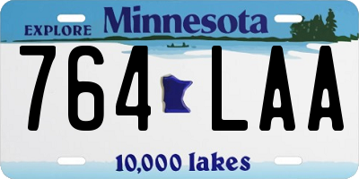 MN license plate 764LAA