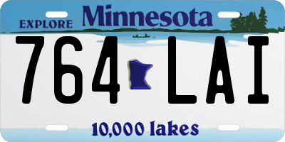 MN license plate 764LAI