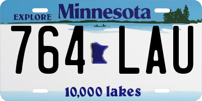 MN license plate 764LAU