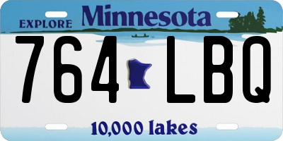 MN license plate 764LBQ