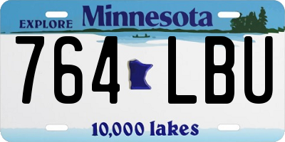 MN license plate 764LBU