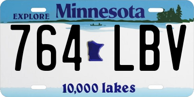 MN license plate 764LBV
