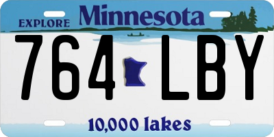 MN license plate 764LBY