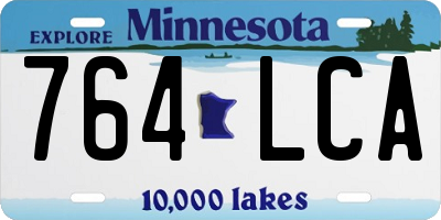 MN license plate 764LCA