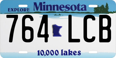 MN license plate 764LCB
