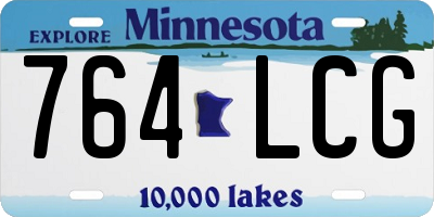 MN license plate 764LCG