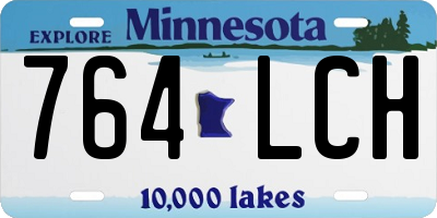 MN license plate 764LCH