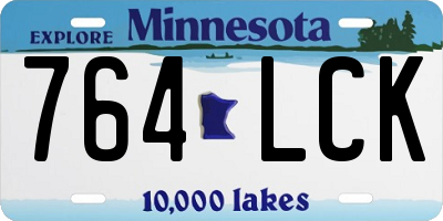 MN license plate 764LCK