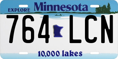 MN license plate 764LCN
