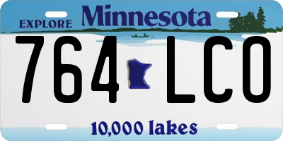 MN license plate 764LCO