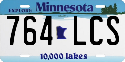 MN license plate 764LCS