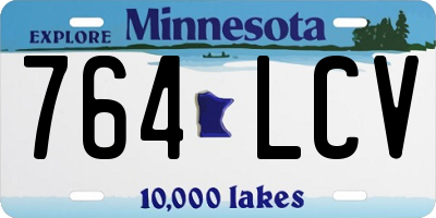 MN license plate 764LCV
