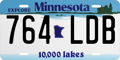 MN license plate 764LDB