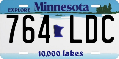 MN license plate 764LDC
