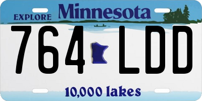 MN license plate 764LDD