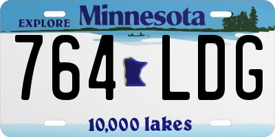 MN license plate 764LDG