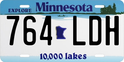 MN license plate 764LDH