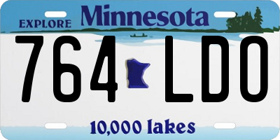 MN license plate 764LDO