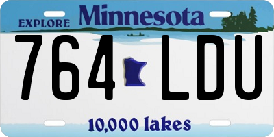 MN license plate 764LDU
