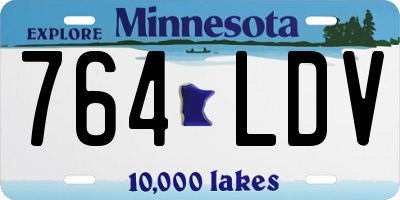 MN license plate 764LDV