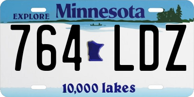 MN license plate 764LDZ