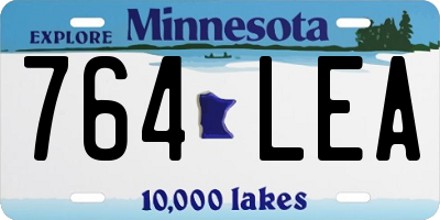 MN license plate 764LEA