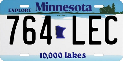 MN license plate 764LEC