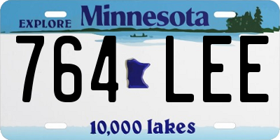 MN license plate 764LEE
