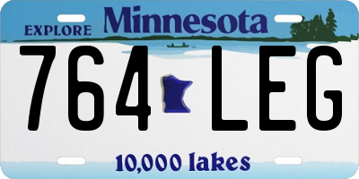MN license plate 764LEG