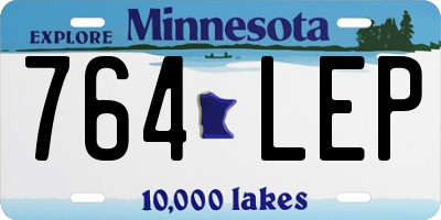 MN license plate 764LEP