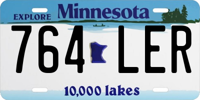 MN license plate 764LER