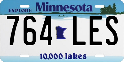MN license plate 764LES