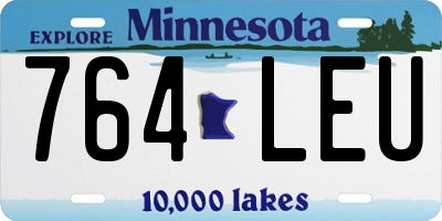 MN license plate 764LEU