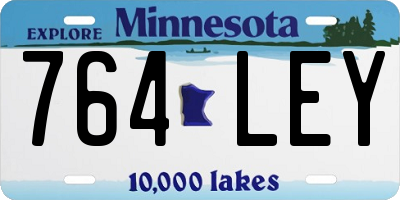 MN license plate 764LEY