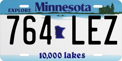 MN license plate 764LEZ