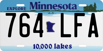 MN license plate 764LFA