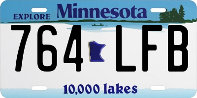 MN license plate 764LFB