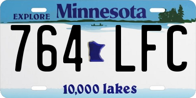 MN license plate 764LFC