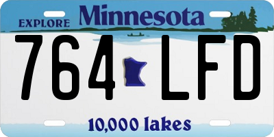 MN license plate 764LFD