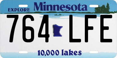 MN license plate 764LFE