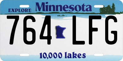 MN license plate 764LFG