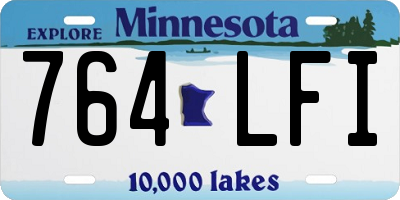 MN license plate 764LFI