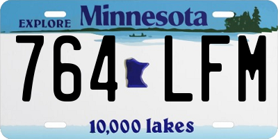 MN license plate 764LFM
