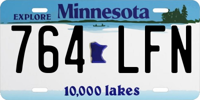 MN license plate 764LFN
